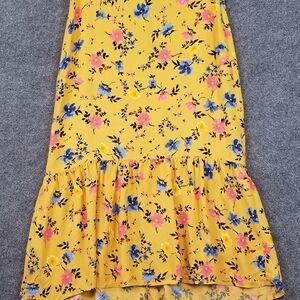 Nasty Gal Vibrant Yellow Floral High Low Skirt